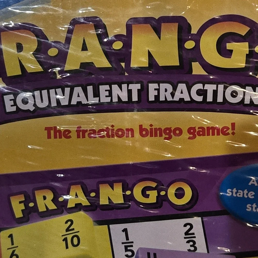NEW Frango Fractions The Fraction‎ Bingo Game COMPLETE Educational Homeschool